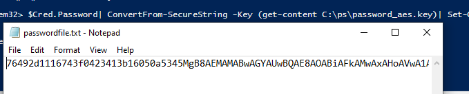 encrypt a password with the 256-bit AES key 