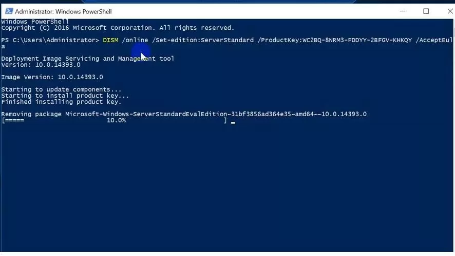 dism /online /set-edition:ServerStandard /productkey