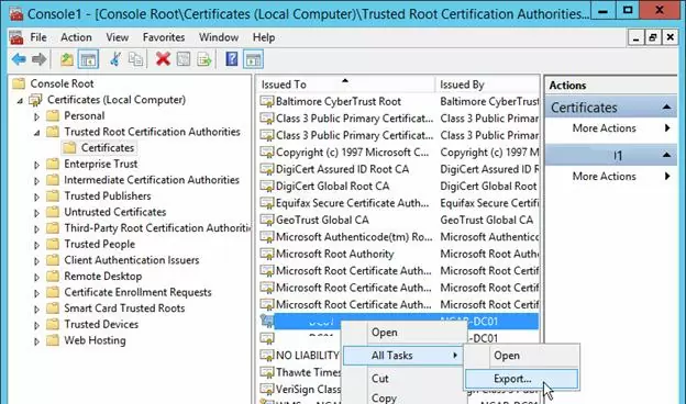 export exchange certificate