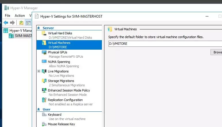 Hyper-V Settings