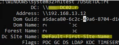 nltest DSGETDC