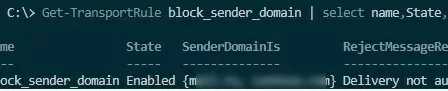 Powershell: Get-TransportRule