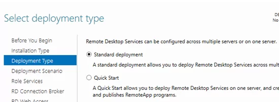 RD standard deployment