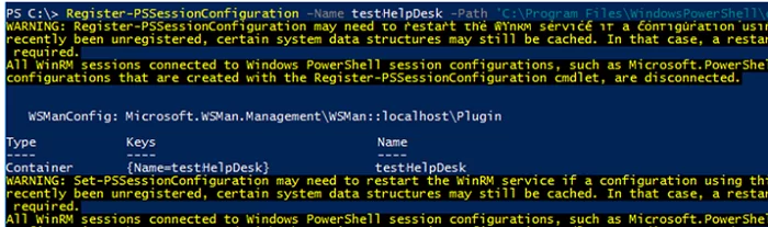 Register-PSSessionConfiguration - register JEA endpoint