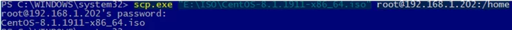 use scp.exe to copy files over ssh from windows to linux host (and vice versa)